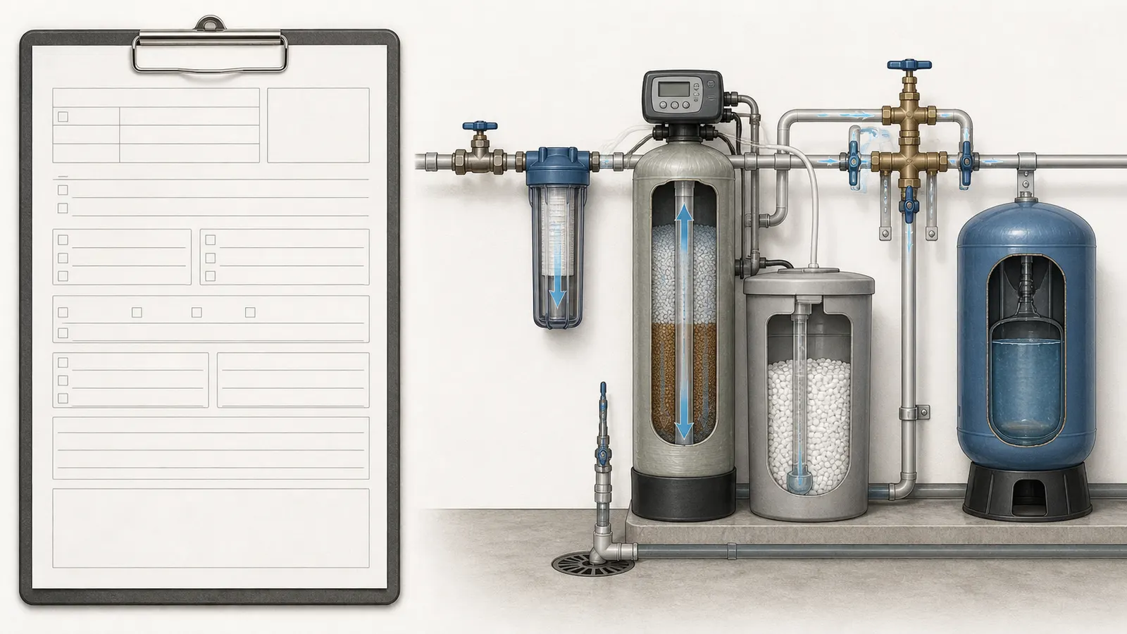 A service-ready equipment record with photos, labels, flow order, test results, and open questions