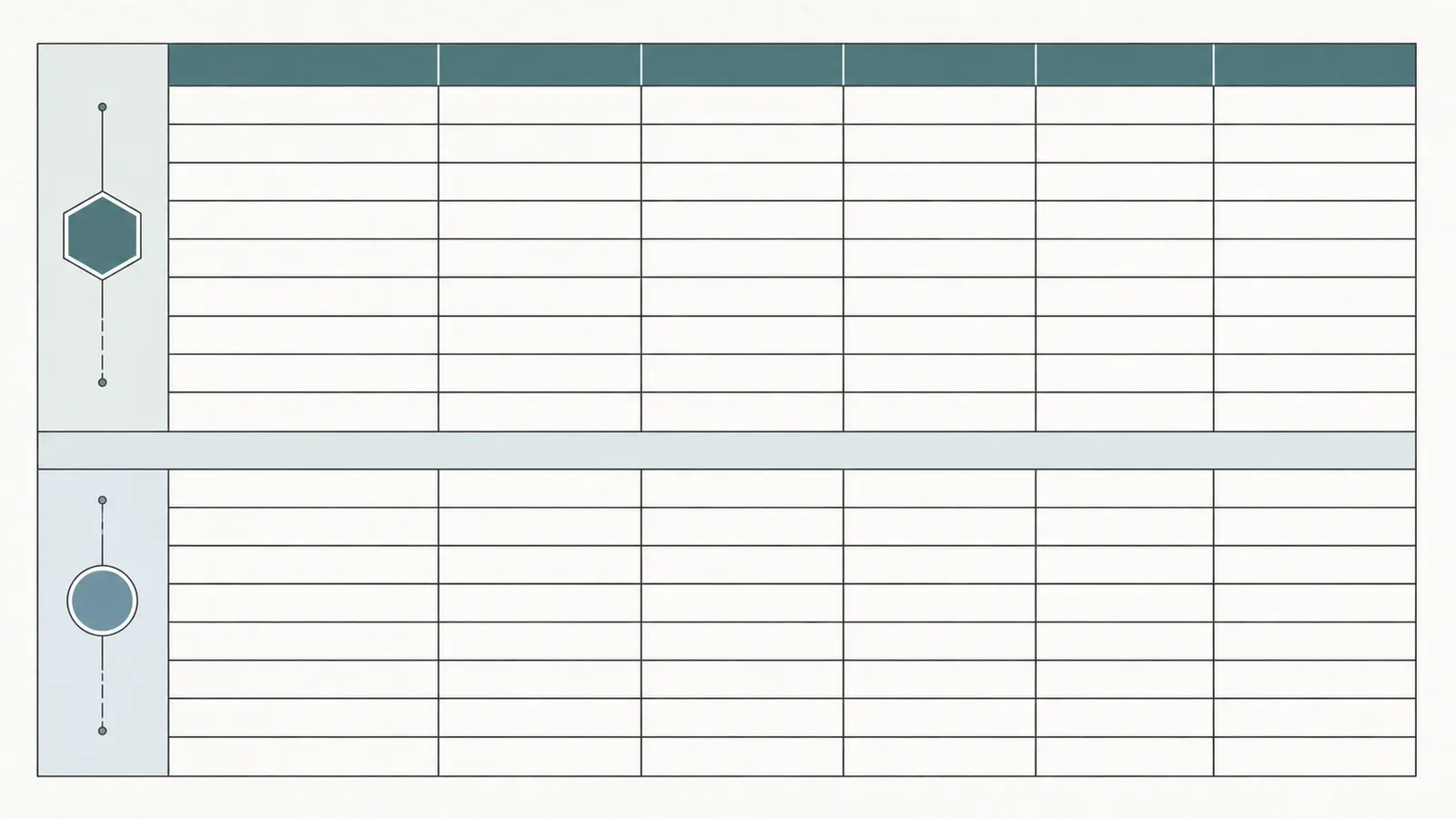 Baseline record table pairing water level, flow, pressure, timing, and method with dates