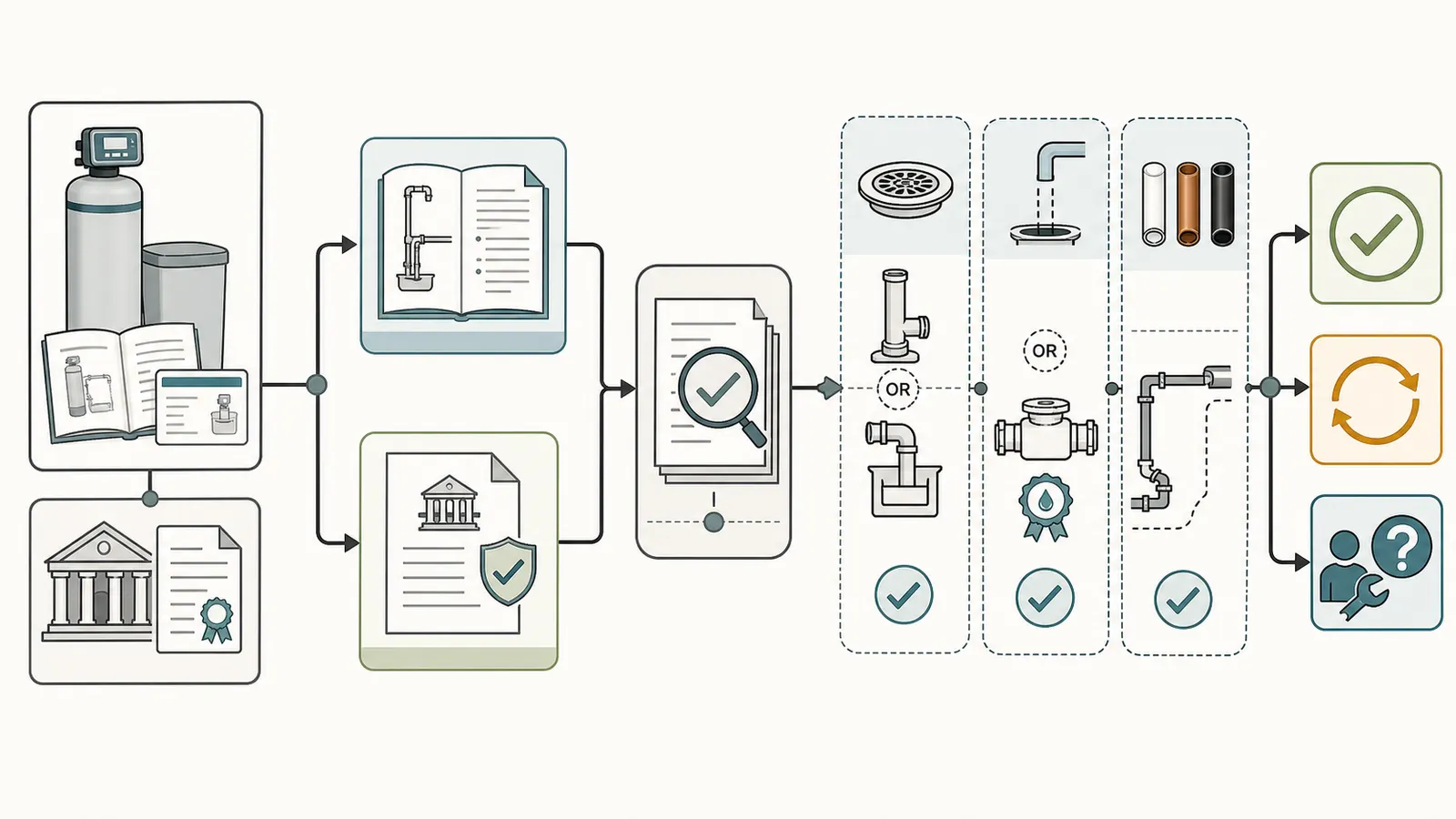 Decision map that reconciles the exact model manual, local code, receptor, and measured gap