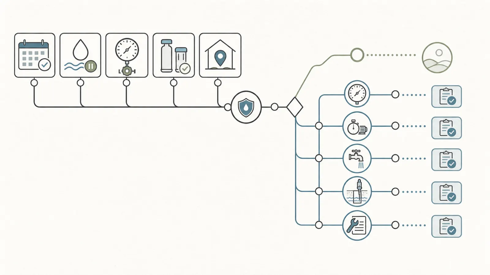 Decision map classifying a report as outlet proxy, pressure-system observation, or formal yield evidence