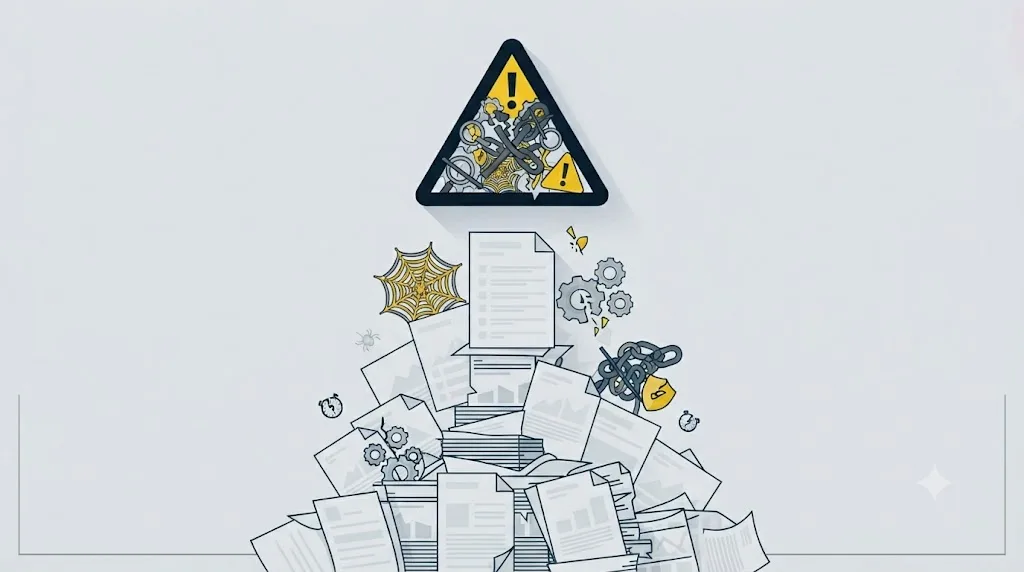 Ilustrație cu greșeli frecvente făcute la un audit SEO gratuit realizat singur
