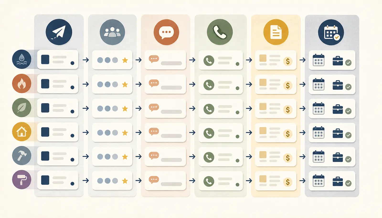 Illustration of a contractor review request decision tree with service recovery and opt-out paths